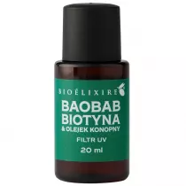 Bioelixire Silikonowe serum do wosw Baobab + Biotyna & Olejek Konopny 20 ml