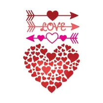 Dalprint dpCraft Zestaw wykrojnik�w a�urowe serce i strza�y 4 szt