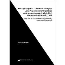 Pocz�tki sejmu 1773 roku w relacjach Jana Nepomuce