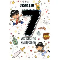 Kukartka Karnet B6 PR-029 Urodziny 7 ch�opiec