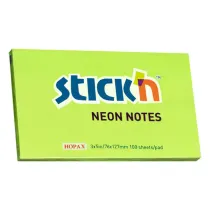 Stickn Notes samoprzylepny neon 12.7 x 7.6 cm zielony