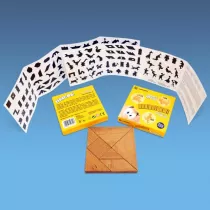 Puzzle drewniane. Seria Tangram Big Fun Republic (Puzzlomatic)