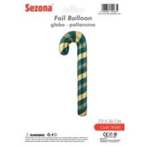 Balon Bo�e Narodzenie Laska cukrowa zielone 73x36