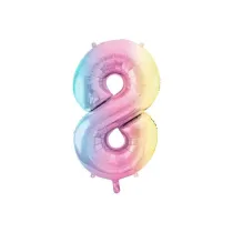 PartyDeco Balon foliowy 8 pastelowy t�czowy 86cm