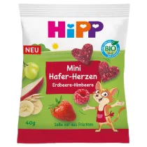 Hipp Serduszka owsiane Truskawki-Maliny 40 g Bio