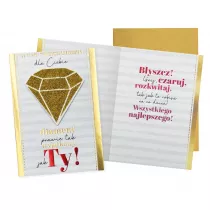 Kukartka Karnet B6 Urodziny diament