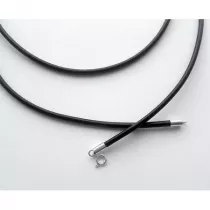 Sotis Rzemyk gruby-srebrne ko�c�wki, 50 cm czarny Ag925