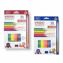 Penword Kredki o��wkowe tr�jk�tne + temper�wka 18 szt.