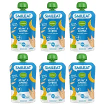 Smileat Mus z ekologicznymi p�atkami owsianymi i jogurtem po 9 miesi�cu Zestaw 6 x 100 g Bio