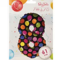 Arpex Balon stoj�cy 8 w kropki 61 cm