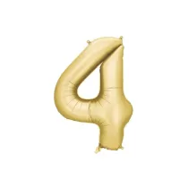 PartyDeco Balon foliowy cyfra 4 z�oty 86cm