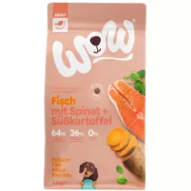 Wow Mini Fisch - ryba ze szpinakiem i batatami dla dorosych psw maych ras 1 kg