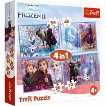 Puzzle 4w1 Podr w nieznane. Frozen 2 Trefl