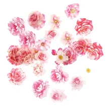 Dalprint Naklejki PET kwiaty romantic pink 30 szt