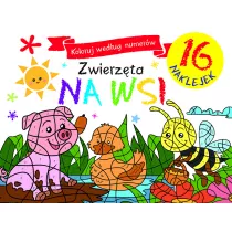 Koloruj wed�ug numer�w. Zwierz�ta na wsi