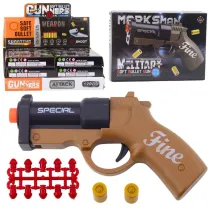 Pistolet na naboje czarno-br�zowy 13,5cm LeanToys