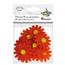 Titanum Filcowe dekoracje 3D kwiaty pomaraczowe 10 szt.