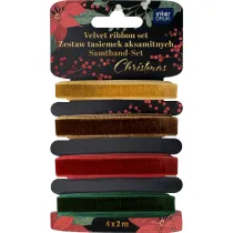 Interdruk Zestaw tasiemek aksamitnych 4x2m Christmas