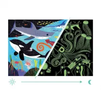 Puzzle wiecce w ciemnoci Drapieniki z oceanw 5+ Mudpuppy