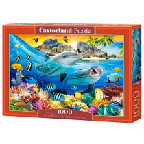 Puzzle 1000 el. Dolphins in the Tropics Castorland