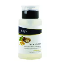KillyS Acetone-Free Nail Polish Remover bezacetonowy zmywacz do paznokci z pompk Olej Arganowy 200 ml