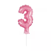 Godan Balon foliowy na patyczku BC-5RO3 Cyfra 3