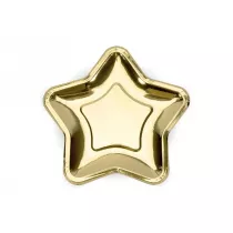 PartyDeco Talerzyki gwiazdki 23cm 6 szt.