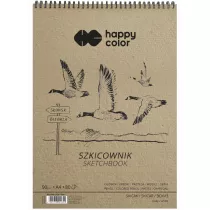 Happy Color Szkicownik na spirali PTAKI, A4, 90g, 80 arkuszy 90 gsm 80 kartek