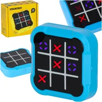 Kko krzyyk gra elektroniczna logiczna tic tac toe konsola przenona niebieska