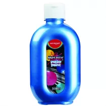 Farba plakatowa 300ml KEYROAD metaliczna niebieska 300 ml