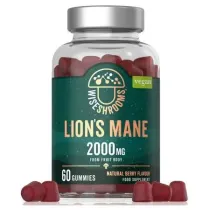 Wiseshrooms Lion's Mane Gummies - Hericum Soplwka Jeowata Suplement diety w elkach 60 szt.
