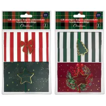 Interdruk Koperty podarunkowe z gumka 2 szt Christmas mix