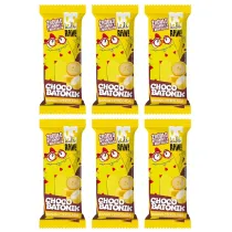BeRaw Kids Baton o smaku bananowym oblany czekolad mleczn choco banan zestaw 6 x 25 g