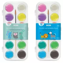 Interdruk Farby akwarelowe BB KIDS 12 kolorw