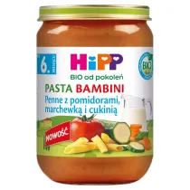 Hipp Pasta Bambini Penne z pomidorami marchewk� i cukini� po 6. miesi�cu 190 g Bio