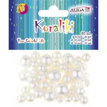Aliga Koraliki plastikowe per�owe 60 szt MIX