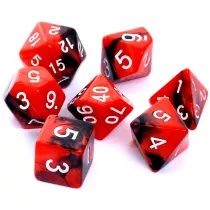 Komplet koci RPG - Dwukolorowe czerwono czarne Rebel