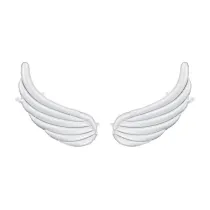 PartyDeco Balony foliowe do girland Skrzyda 104x60cm biae