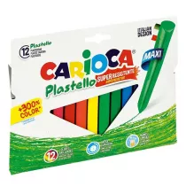 Kw Trade Kredki �wiecowe Jumbo plastello  Carioca12 kolor�w 42671 12 szt.