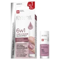 Eveline Odywka do paznokci nadajca kolor Care&Colour 6w1 Nail Therapy Professional - Dusty Pink 5 ml