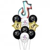Balony foliowe i lateksowe Tik Tok 10 szt.