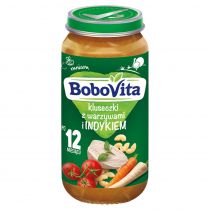 BoboVita Obiadek Kluseczki z warzywami i indykiem 1-3 lata 250 g