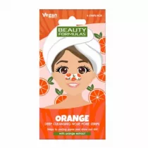 Beauty Formulas Paski na nos g��boko oczyszczaj�ce Pomara�cza 6 szt.