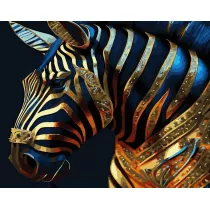 Twoje Hobby Malowanie po numerach + zota farba - Zota zebra