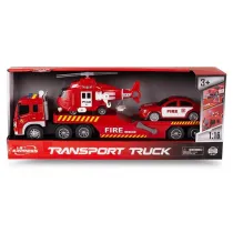 Laweta stra�y po�arnej z helikopterem i samochodem Lena