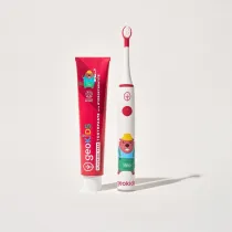 Georganics GeoKids, Naturalna pasta do z�b�w dla dzieci, z Hydroksyapatytem, bez fluoru, Smak truskawkowy, 6m+ 75 ml