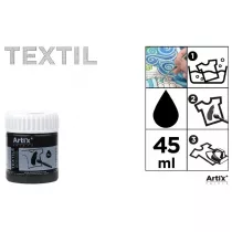 Artix Farba do tkanin czarna 45ml (6szt)