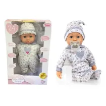 Pierwsze s�owa - Bobas 38cm w szarej pi�amce Bayer