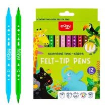 Easy Stationery Flamastry dwustronne zapachowe 12 kolor�w EASY