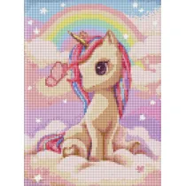 Diamentowa mozaika - Ciekawy jednoro�ec 30x40cm Ideyka